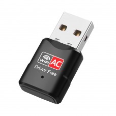 Сетевой адаптер ColorWay, черный, USB 2.0, WiFi 6, до 433 Mb/s (CW-AD-W2)