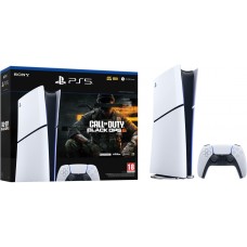 Игровая приставка Sony PlayStation 5 Slim Digital Edition, белый, без Blu-ray привода + игра Call of Duty: черный Ops 6 (код