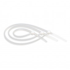 Стяжки для кабеля, 100 мм х 2.5 мм, 100 шт, белые, Atcom (4720)