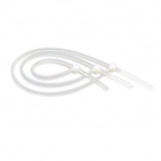 Стяжки для кабеля, 400 мм х 4.8 мм, 100 шт, белые, Atcom (48400)