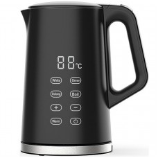 Электрочайник Castle CK-04B, черный, 2200W, 1.7 л, дисковый, двойные стенки: нержавеющая сталь, пластик, функция регулировки и Электрочайник Castle CK-04B, черный, 2200W, 1.7 л, дисковый, двойные стенки: нержавеющая сталь, пластик, функция регулировки и