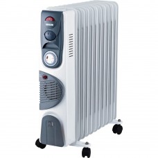 Обогреватель масляный Edler EDSH-77S11F, белый, 2500 Вт, 11 секций, 3 режима работы 1000/1500/2500 Вт, плаща обогрева 25м.кв,