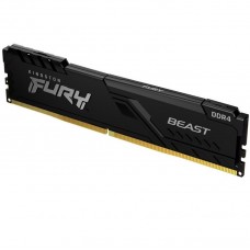 Память 16Gb DDR4, 3200 MHz, Kingston Fury Beast, черный, 16-18-18, 1.35V, с радиатором (KF432C16BB1/16WP)