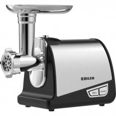 Мясорубка Edler EMG180INB, Steel/черный, 1800W, диски для измельчения 3/5/7мм, насадка для колбасок/«кеббе»