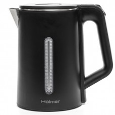 Электрочайник Holmer HKS-204D, черный, 1500W, 1.8л, дисковый, индикатор уровня воды, защита от перегрева, защита от включения без