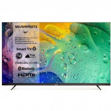 Телевизор 55' Romsat 55USH1950T2, черный, LED, 3840x2160, 60 Гц, 3500:1, Android TV, DVB-T2/S2/C, LAN, bloetooth, Wi-Fi, 3xHDMI,
