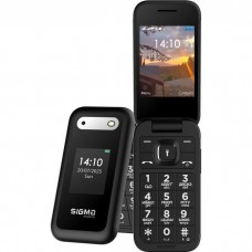 Мобильный телефон Sigma mobile X-style 281 Clik, черный, 2 Mini-SIM, дисплей 2.8' (240х320) + 1.77' (128x160), раскладушка,