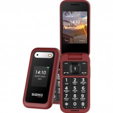 Мобильный телефон Sigma mobile X-style 281 Clik, Red, 2 Mini-SIM, дисплей 2.8' (240х320) + 1.77' (128x160), раскладушка, SC6531E,