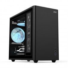 Корпус 2E Credo Plus (V350BG), черный, без БП, Mini Tower, для Micro ATX / Mini ITX, 1xType-C / 1xUSB 3.0 / 1xUSB 2.0, макс. CPU -