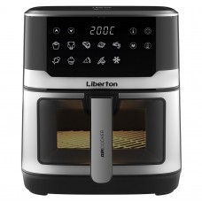 Мультипечь Liberton LAF-3211, черный/Inox, 1700W, 6,5л, 10 программ, сенсорное управление, таймер, автоотключение, антипригарное