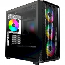 Корпус Montech X5M, черный, Mid Tower, без БП, для Micro ATX / Mini ITX, 1xType-C / 1xUSB 3.0 / 1xUSB 2.0, макс. CPU - 165 мм /