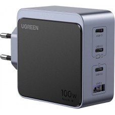 Зарядное устройство Ugreen Nexode Air Gan X565 100W (3xUSB-C+USB-A) Fast Charger Серое (UGR-35043)