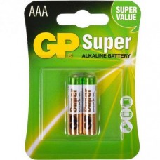 Батарейки GP SUPER ALKALINE 1.5V 24A21-SB2 Щелочные LR03 AAA 2 шт