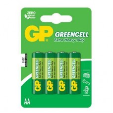 Батарейки GP зеленыйCELL 1.5V 15G-U4 Солевые R6, AA 4 шт.