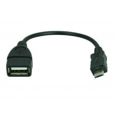 Кабель OTG микро на USB2.0 0.17м чёрный