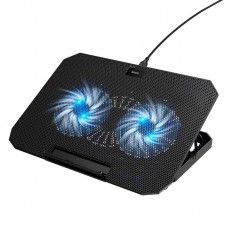 Кулер для ноутбуков HOCO Jade laptop cooling stand GA4 подставка для диагоналей 12-17" RGB 2 Fans
