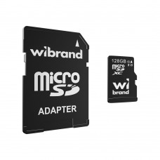 Карта памяти microSDXC (UHS-1 U3) Wibrand 128Gb class 10 (SD-адаптер)