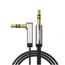 Аудио-кабель угловой Ugreen AV119 3.5mm Male to 3.5mm Male оплетка нейлоновая 3 метра черный (UGR-10728)