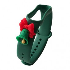 Ремешок для Xiaomi Mi Band 3/4 NEW YEAR Green Bell