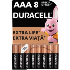 Щелочные батарейки Duracell AAA, 8 шт. (6409630)