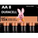 Щелочные батарейки Duracell AA, 8 шт (6409643)