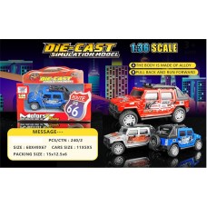 Игрушка DIY Toys Машинка внедорожник металл pull-back 1:36, в ассорт (6809359)