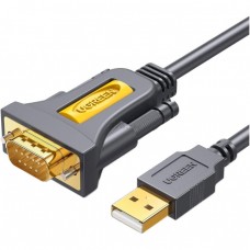 Кабель UGREEN CR104 USB to DB9 RS-232 Male Adapter Cable 3м Чорний (20223)