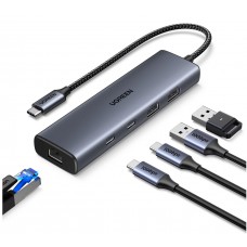 Мультипортовый адаптер хаб - док-станция UGREEN CM512 (UGR-45320) 6-в-1 Мультипортовый адаптер хаб - док-станция UGREEN CM512 (UGR-45320) 6-в-1