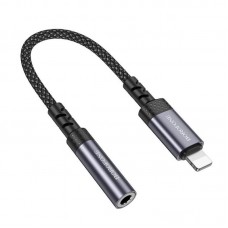 Перехідник BOROFONE BV24 Graceful digital audio converter cable iP to 3.5mm металево-сірий