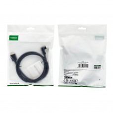 Кабель UGREEN HDMI 4K Cable Male to Male 90 Degree чорний 1m