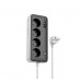 Мережевий подовжувач HOCO AC22 Sunlight 4-bit(PD30W/1C3A) desktop socket(EU/GER) (1.5m) чорний