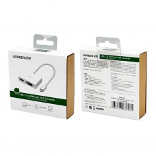USB-хаб UGREEN USB Type C to HDMI + VGA Converter (білий) USB-хаб UGREEN USB Type C to HDMI + VGA Converter (білий)