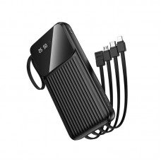 Портативный аккумулятор BOROFONE BJ76 Smart power bank встроенные 4 кабеля 10000mAh черный