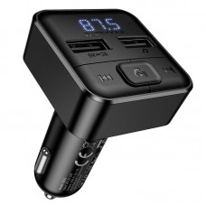 АЗП з FM-модулятором BOROFONE BC63 Selecto car BT FM transmitter чорний