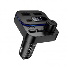 АЗП з FM-модулятором BOROFONE BC61 Ocean 45W(1A1C) car BT FM transmitter чорний