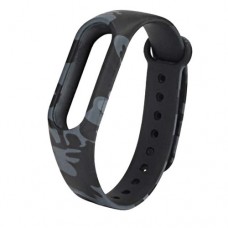 Ремінець для Xiaomi Mi Band 5/6/7 Камуфляжний чорно-сірий