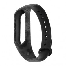 Ремінець для Xiaomi Mi Band 3/4 камуфляжний піксель чорно-сірийсірий
