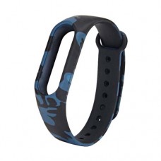 Ремінець для Xiaomi Mi Band 3/4 Камуфляжний чорний-синій