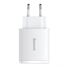 Мережевий зарядний пристрій Baseus Compact Quick Charger 2U+C 30W EU білий CCXJ-E02