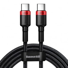 PD кабель Baseus Cafule PD2.0 100W Type-C For Type-C cable (20V 5A)2m червоний+чорний CATKLF-AL91 PD кабель Baseus Cafule PD2.0 100W Type-C For Type-C cable (20V 5A)2m червоний+чорний CATKLF-AL91
