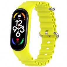 Ремінець для Xiaomi Mi Band 3/4/5/6/7 Ocean band жовтий