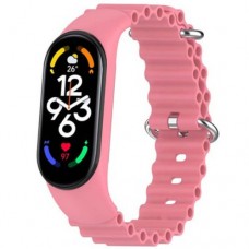 Ремінець для Xiaomi Mi Band 3/4/5/6/7 Ocean band рожевий
