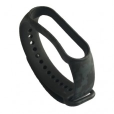 Ремінець для Xiaomi Mi Band 5/6/7 Камуфляжний чорний-темно-сірий