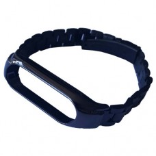 Ремінець для Xiaomi Mi Band 3/4/5/6 3-BEAD METAL BAND чорний