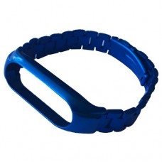 Ремінець для Xiaomi Mi Band 3/4/5/6 3-BEAD METAL BAND синій