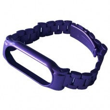 Ремінець для Xiaomi Mi Band 3/4/5/6 3-BEAD METAL BAND гліциновий