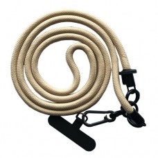 Шнурок NEW (120см) 8mm з карабіном + тримач для чохлів (універсальний) рожевий sand