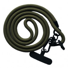Шнурок NEW (120см) 8mm з карабіном + тримач для чохлів (універсальний) темно-зелений