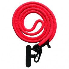 Шнурок NEW (120см) 8mm з карабіном + тримач для чохлів (універсальний) яскраво-рожевий