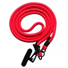 Шнурок LONG (150см) 8mm з карабіном + тримач для чохлів (універсальний) яскраво-рожевий